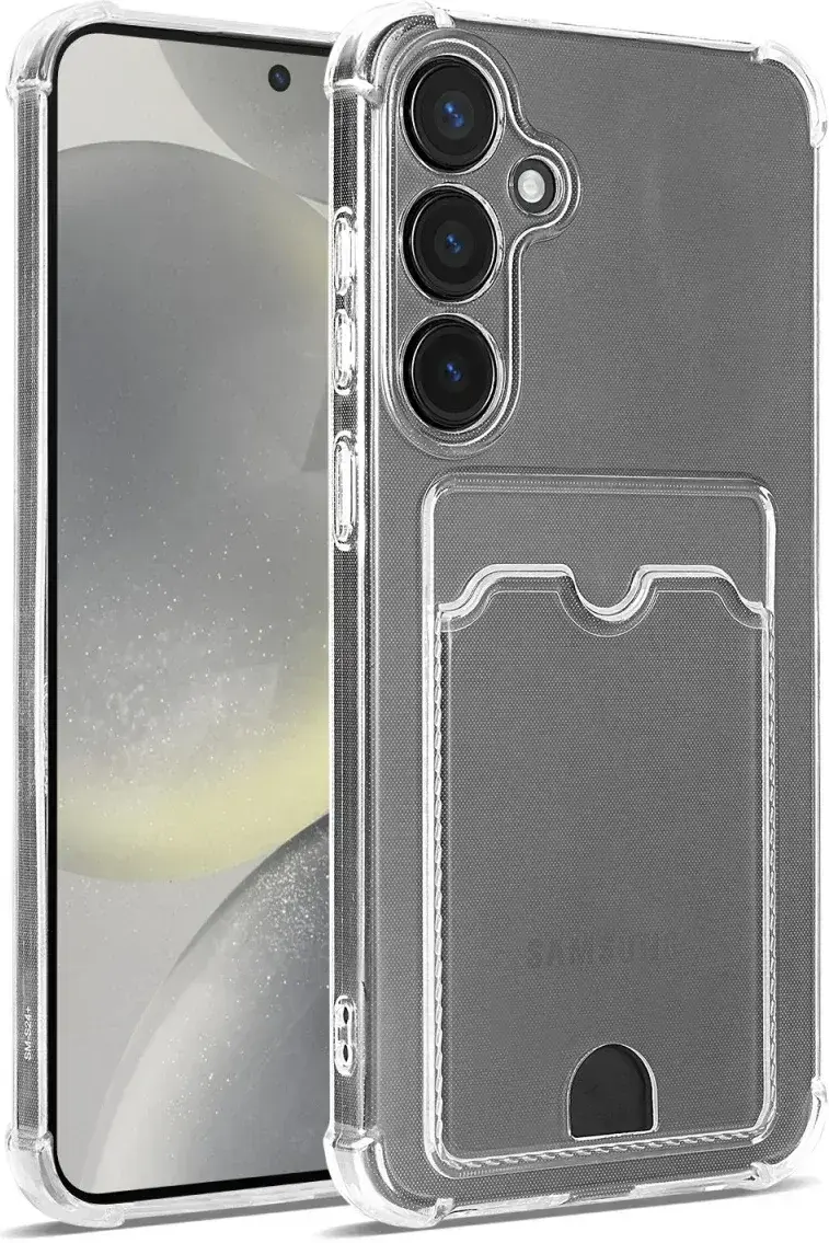 Samsung Galaxy S26 Hoesje Dun TPU met Pasjeshouder Back Cover Transparant afbeelding 1