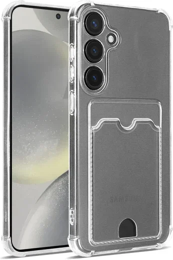 Samsung Galaxy S26 Hoesje Dun TPU met Pasjeshouder Back Cover Transparant afbeelding 1