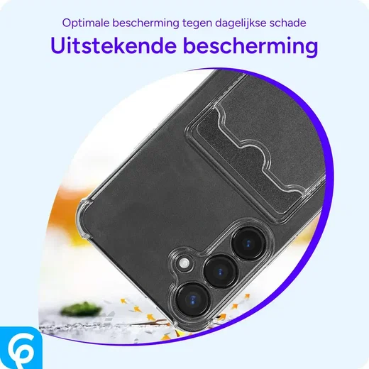 Samsung Galaxy S26 Hoesje Dun TPU met Pasjeshouder Back Cover Transparant afbeelding 2