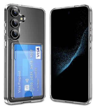 Samsung Galaxy S26 Plus Hoesje Dun TPU met Pasjeshouder Back Cover Transparant