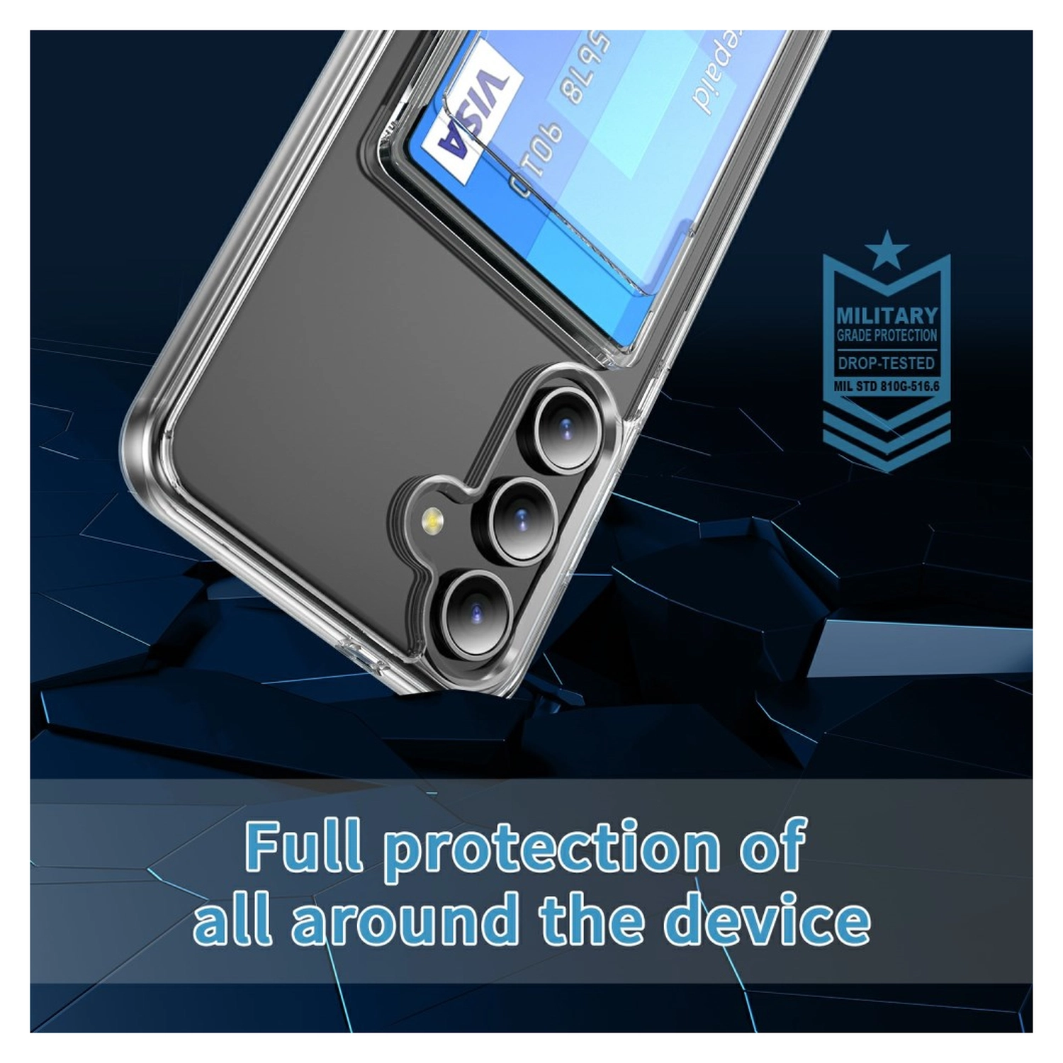 Samsung Galaxy S26 Plus Hoesje Dun TPU met Pasjeshouder Back Cover Transparant afbeelding 5