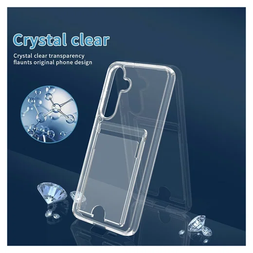 Samsung Galaxy S26 Plus Hoesje Dun TPU met Pasjeshouder Back Cover Transparant afbeelding 8