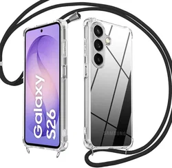 Samsung Galaxy S26 Hoesje met Koord Schokbestendig TPU Transparant afbeelding