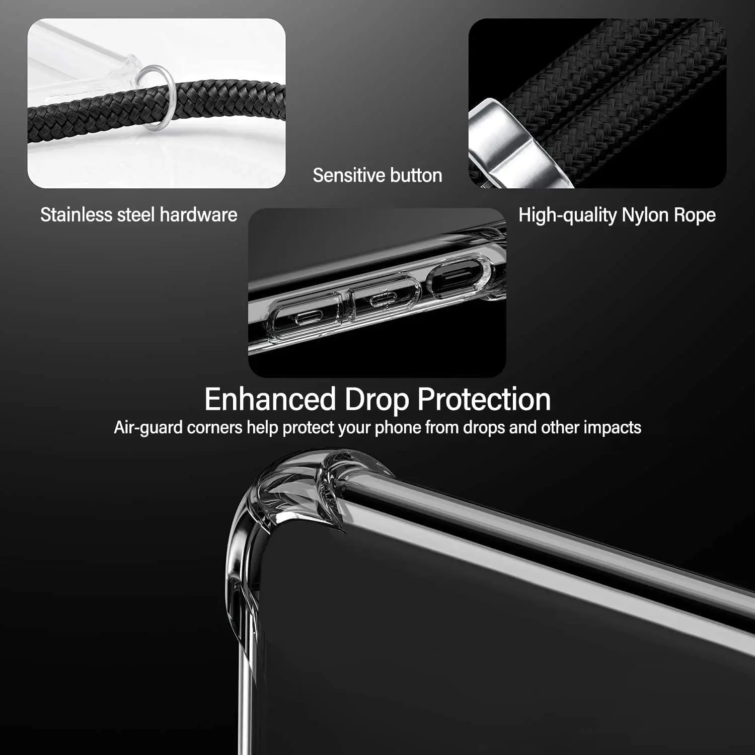 Samsung Galaxy S26 Plus Hoesje met Koord Schokbestendig TPU Transparant afbeelding 2
