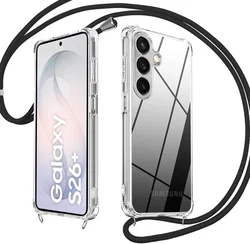 Samsung Galaxy S26 Plus Hoesje met Koord Schokbestendig TPU Transparant afbeelding