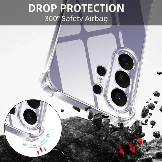 Samsung Galaxy S26 Ultra Hoesje met Koord Schokbestendig TPU Transparant afbeelding 3