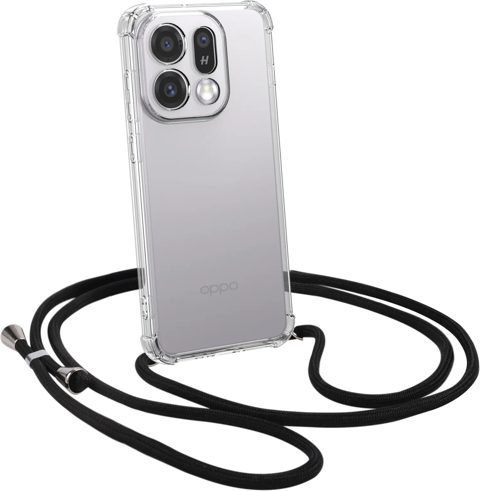 Oppo Find X9 Hoesje met Koord Schokbestendig TPU Transparant afbeelding 1