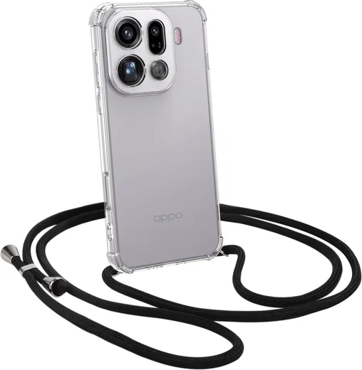 Oppo Find X9 Pro Hoesje met Koord Schokbestendig TPU Transparant afbeelding 1