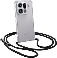 Oppo Find X9 Pro Hoesje met Koord Schokbestendig TPU Transparant afbeelding