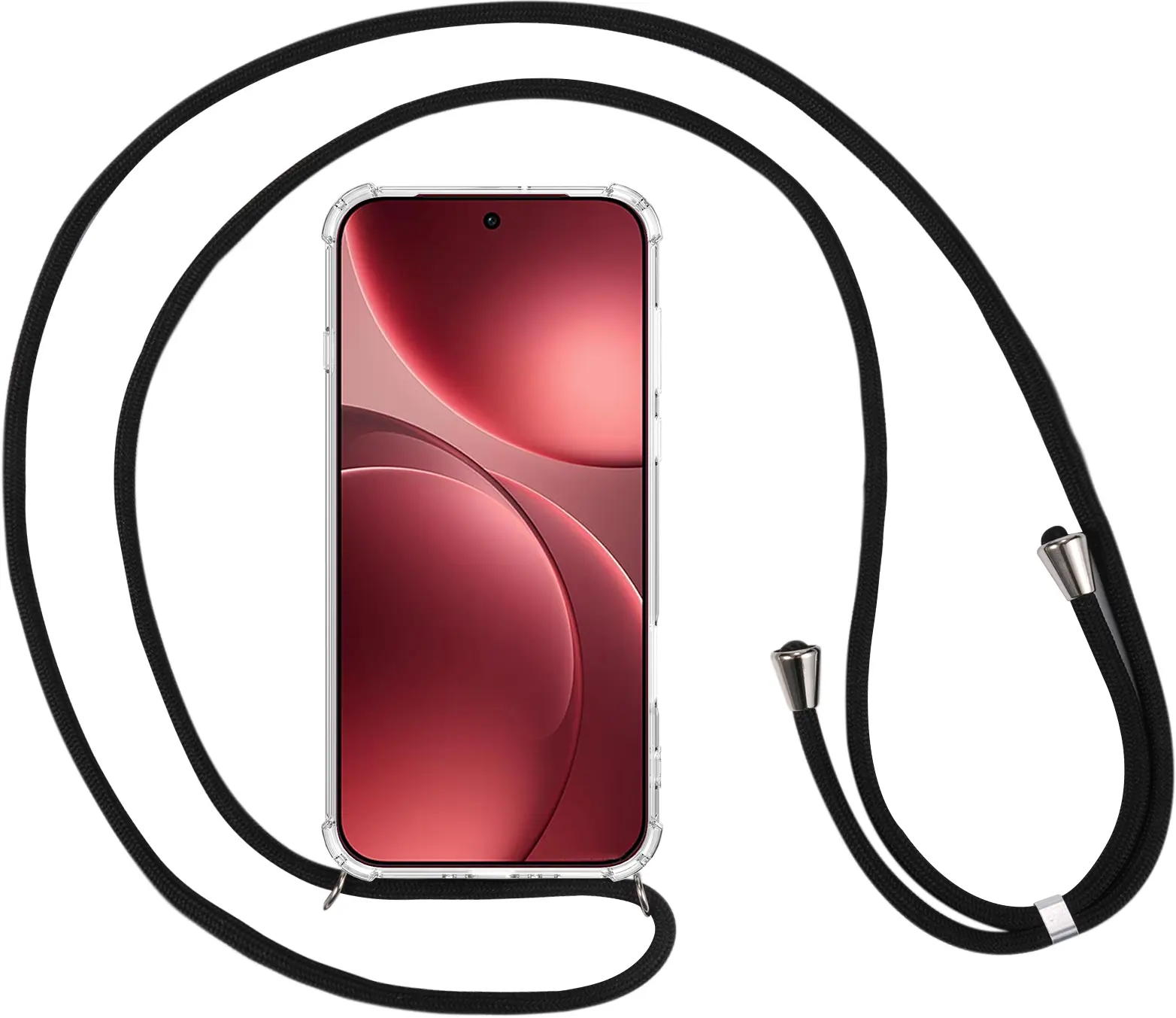 Oppo Find X9 Pro Hoesje met Koord Schokbestendig TPU Transparant afbeelding 4