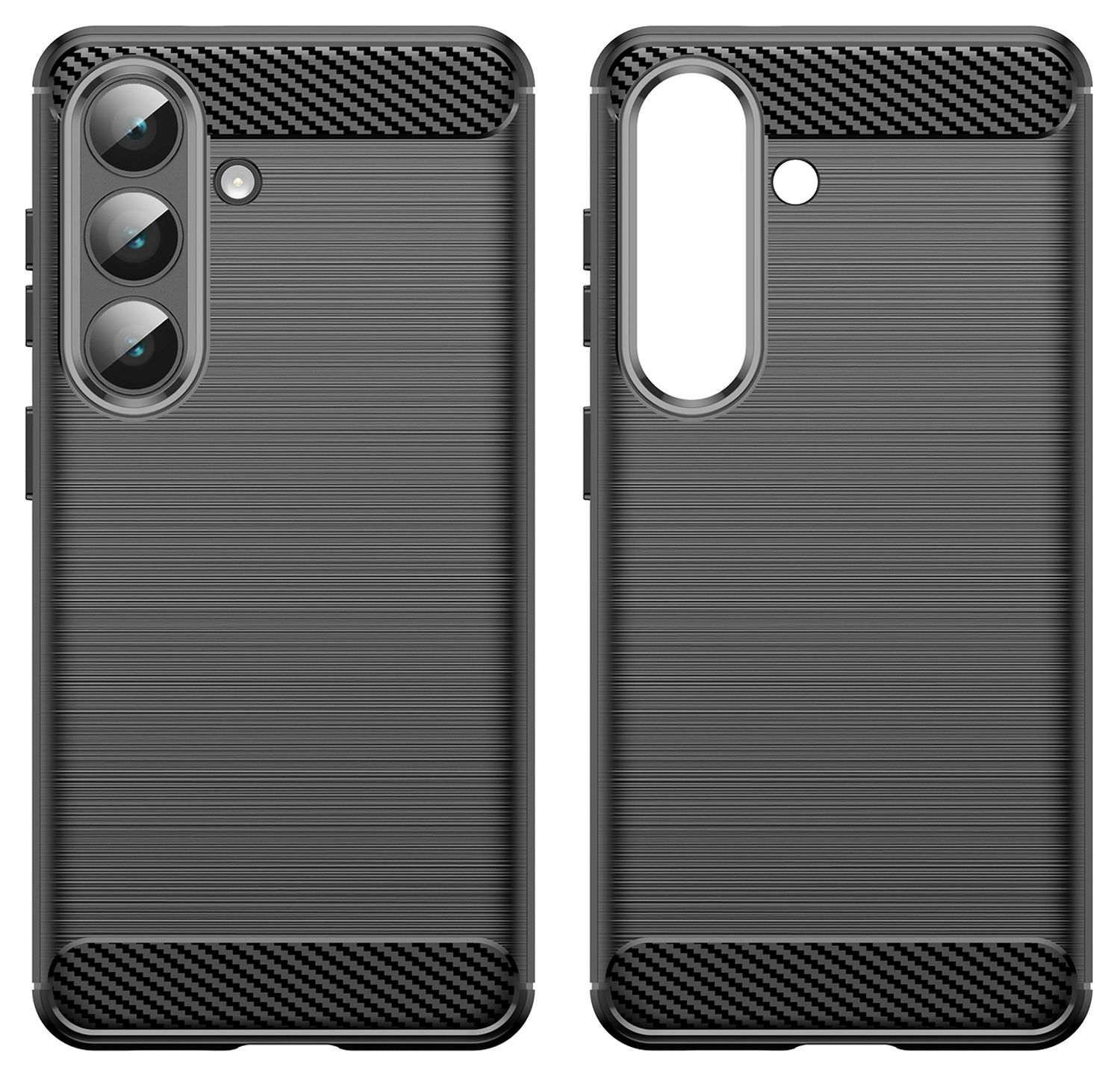 Samsung Galaxy S26 Hoesje Geborsteld TPU Flexibele Back Cover Zwart afbeelding 9