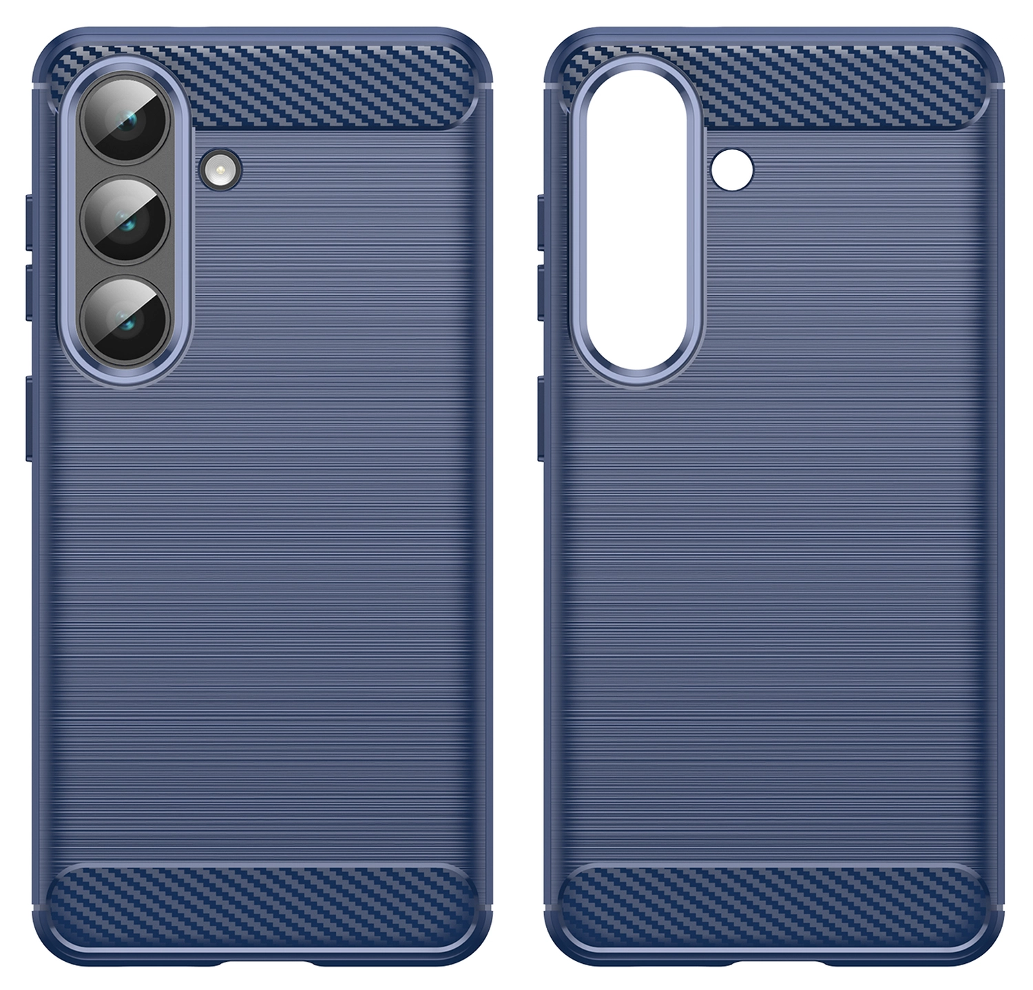 Samsung Galaxy S26 Hoesje Geborsteld TPU Flexibele Back Cover Blauw afbeelding 7