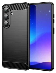 Samsung Galaxy S26 Plus Hoesje Geborsteld TPU Flexibele Back Cover Zwart afbeelding