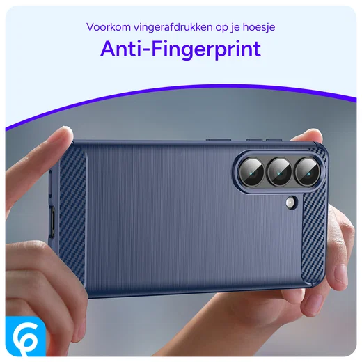 Samsung Galaxy S26 Plus Hoesje Geborsteld TPU Flexibele Back Cover Blauw afbeelding 5
