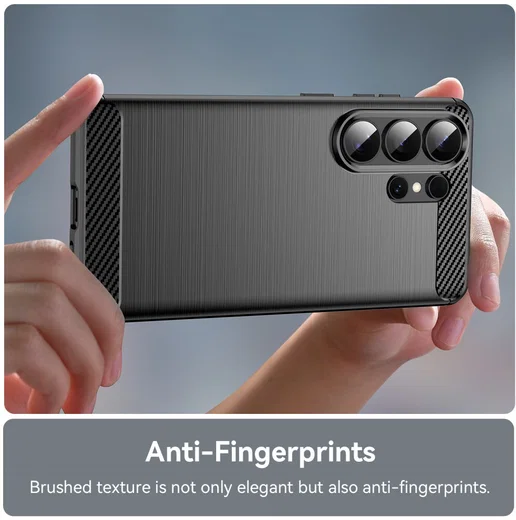 Samsung Galaxy S26 Ultra Hoesje Geborsteld TPU Flexibele Back Cover Zwart afbeelding 6