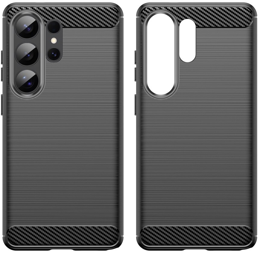 Samsung Galaxy S26 Ultra Hoesje Geborsteld TPU Flexibele Back Cover Zwart afbeelding 9