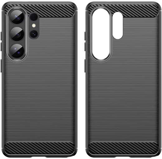Samsung Galaxy S26 Ultra Hoesje Geborsteld TPU Flexibele Back Cover Zwart afbeelding 9