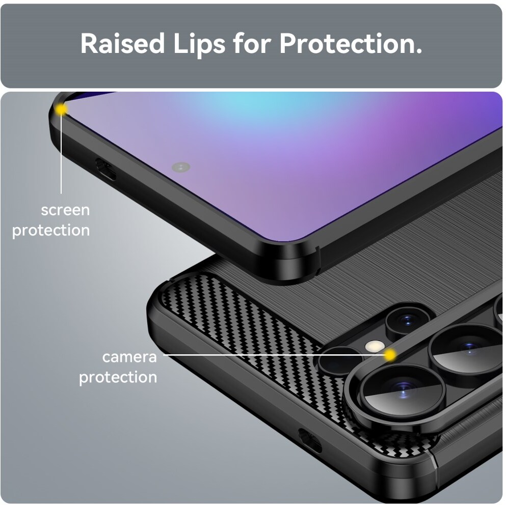 Samsung Galaxy S26 Ultra Hoesje Geborsteld TPU Flexibele Back Cover Zwart afbeelding 7
