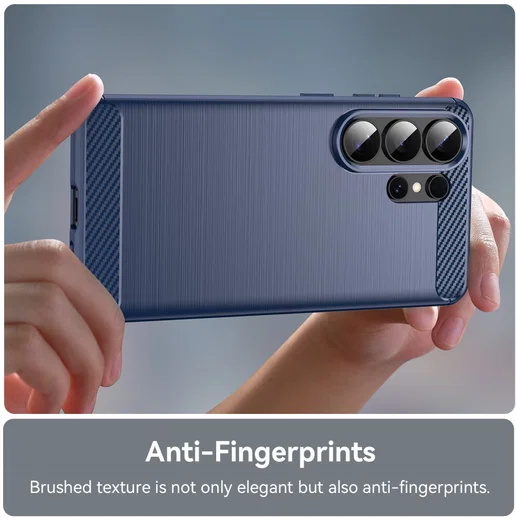 Samsung Galaxy S26 Ultra Hoesje Geborsteld TPU Flexibele Back Cover Blauw afbeelding 6