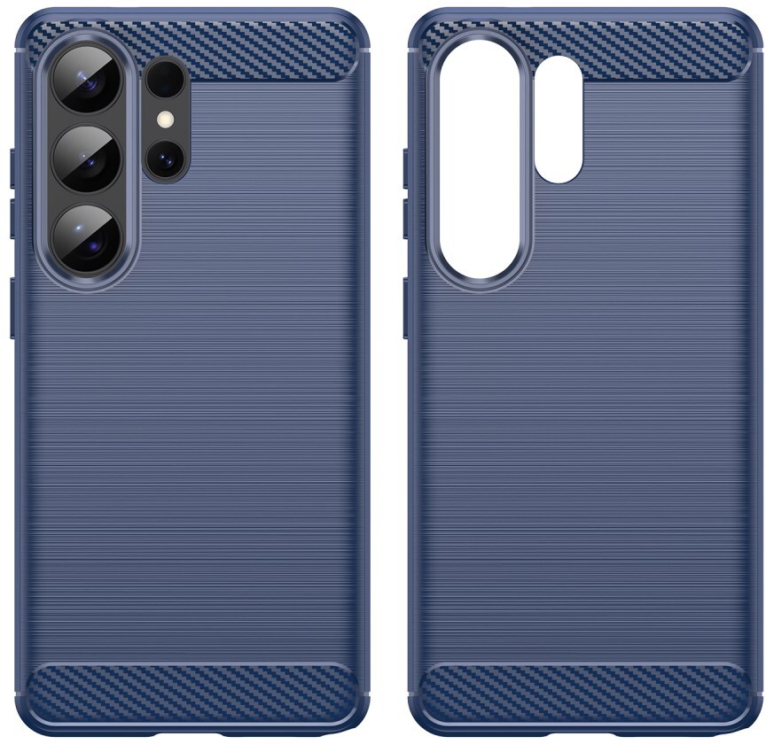 Samsung Galaxy S26 Ultra Hoesje Geborsteld TPU Flexibele Back Cover Blauw afbeelding 9