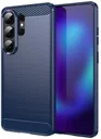 Samsung Galaxy S26 Ultra Hoesje Geborsteld TPU Flexibele Back Cover Blauw