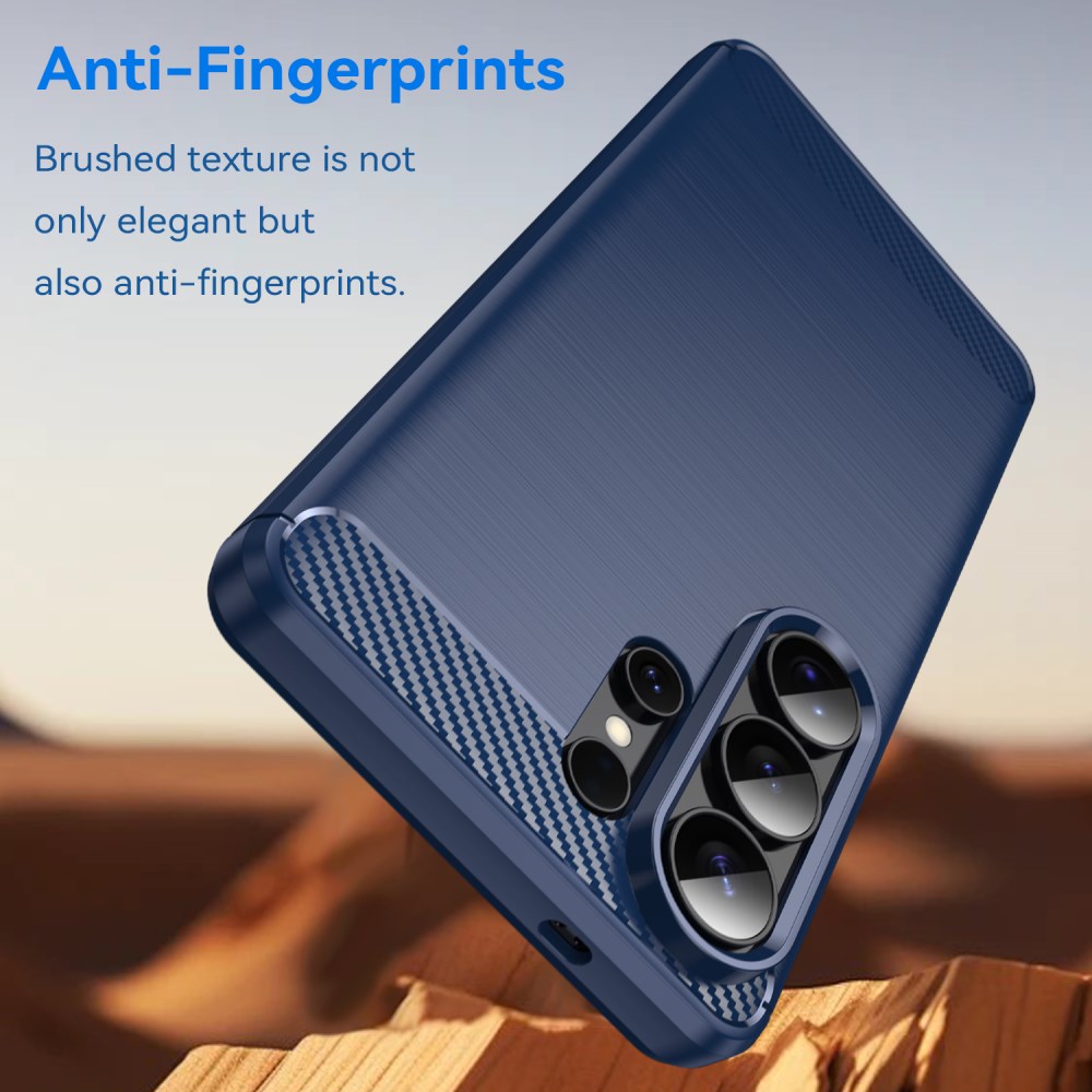 Samsung Galaxy S26 Ultra Hoesje Geborsteld TPU Flexibele Back Cover Blauw afbeelding 2
