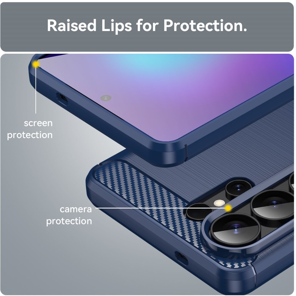 Samsung Galaxy S26 Ultra Hoesje Geborsteld TPU Flexibele Back Cover Blauw afbeelding 7