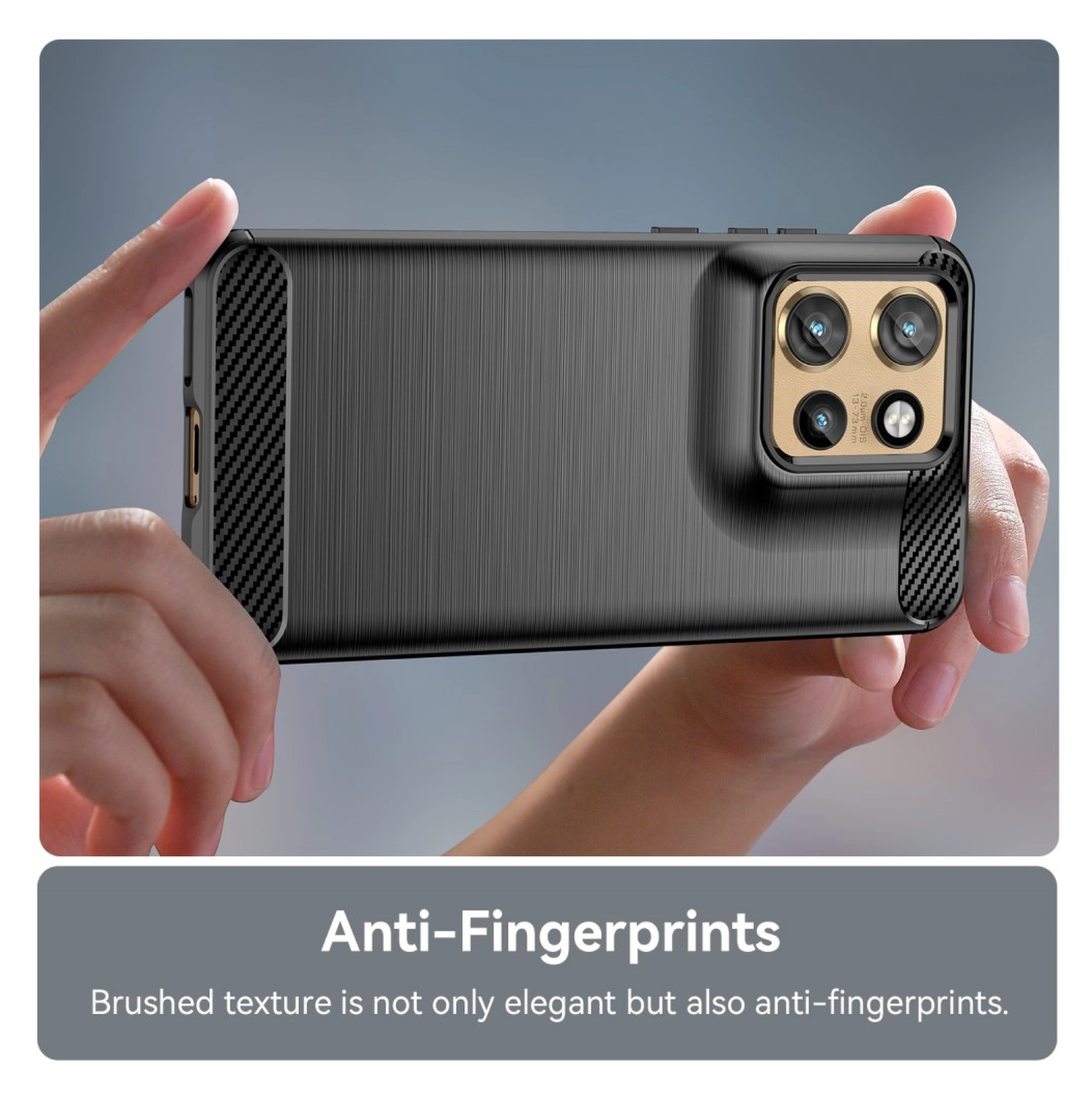 Motorola Edge 60 Neo Hoesje Geborsteld TPU Flexibele Back Cover Zwart afbeelding 6