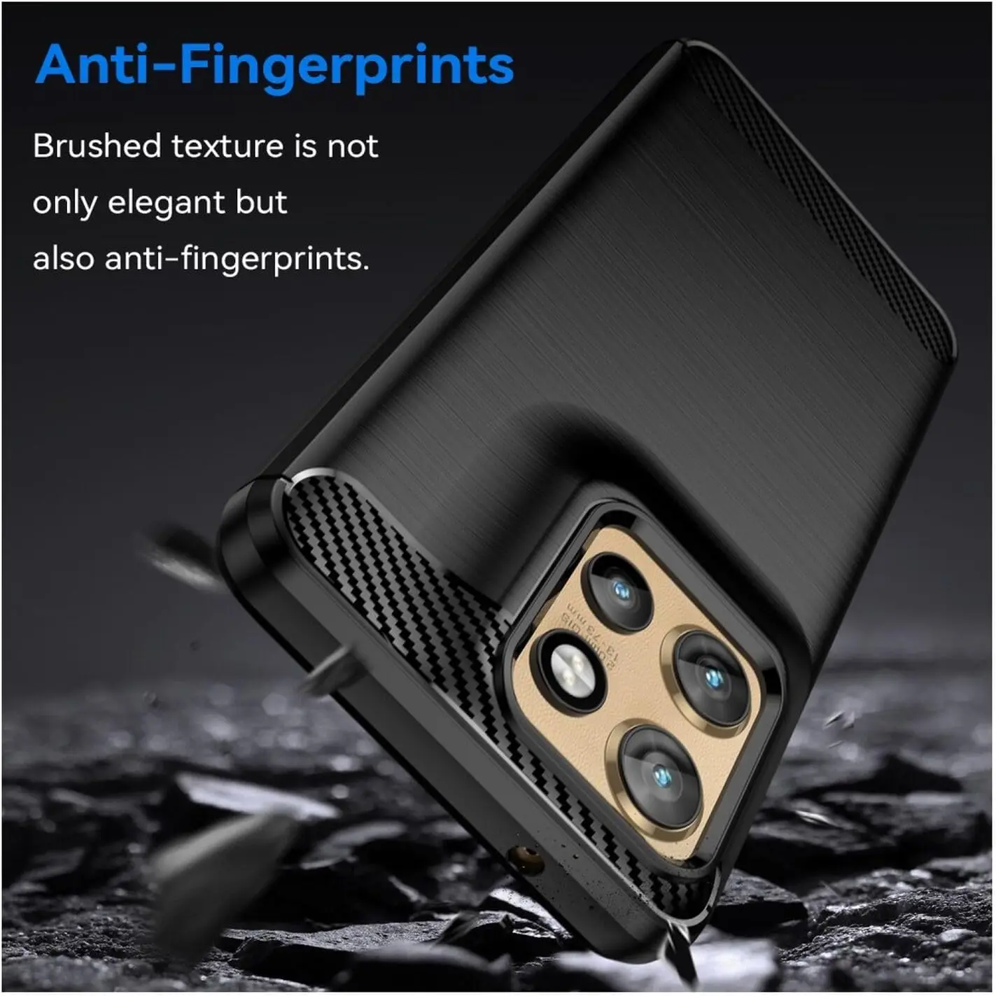 Motorola Edge 60 Neo Hoesje Geborsteld TPU Flexibele Back Cover Zwart afbeelding 5