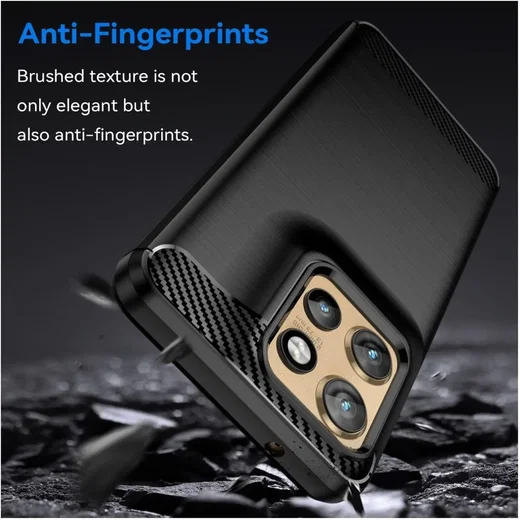 Motorola Edge 60 Neo Hoesje Geborsteld TPU Flexibele Back Cover Zwart afbeelding 5