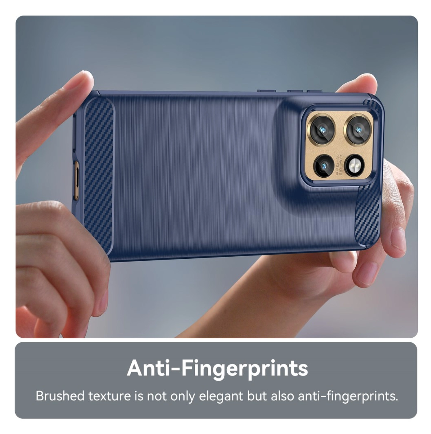 Motorola Edge 60 Neo Hoesje Geborsteld TPU Flexibele Back Cover Blauw afbeelding 6