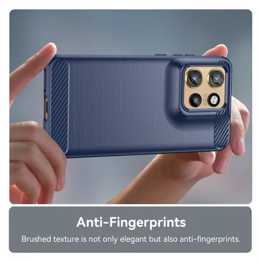 Motorola Edge 60 Neo Hoesje Geborsteld TPU Flexibele Back Cover Blauw afbeelding 6