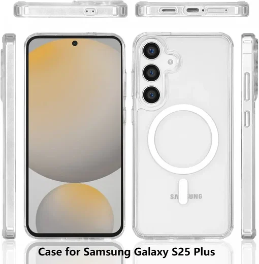 Samsung Galaxy S26 Plus Hoesje Hard Back Cover met MagSafe Transparant afbeelding 7