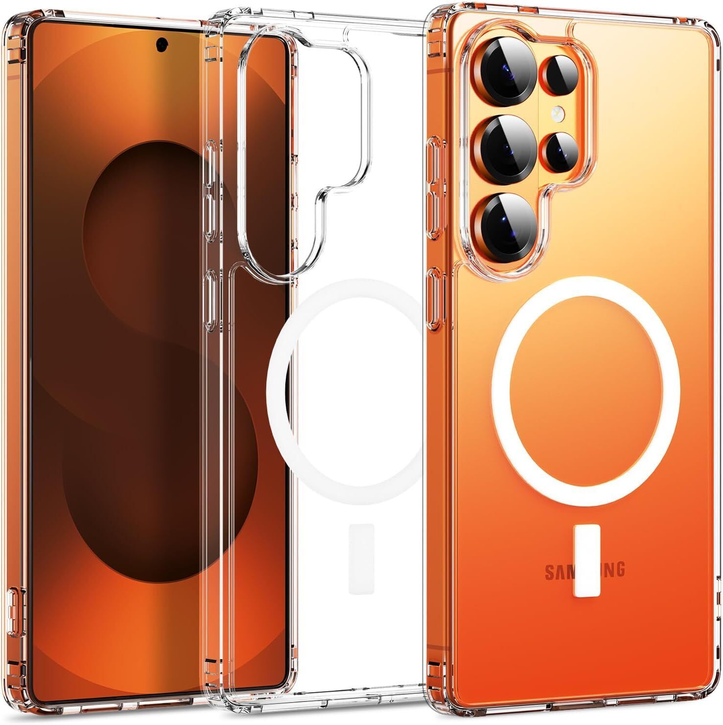 Samsung Galaxy S26 Ultra Hoesje Hard Back Cover met MagSafe Transparant afbeelding 1