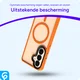 Samsung Galaxy S26 Hoesje met MagSafe Back Cover Matte Oranje afbeelding 4