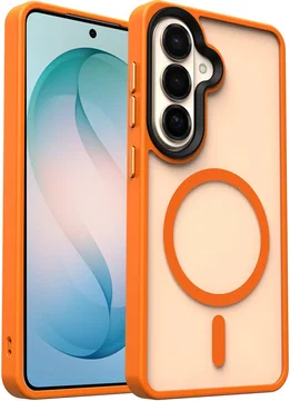 Samsung Galaxy S26 Hoesje met MagSafe Back Cover Matte Oranje