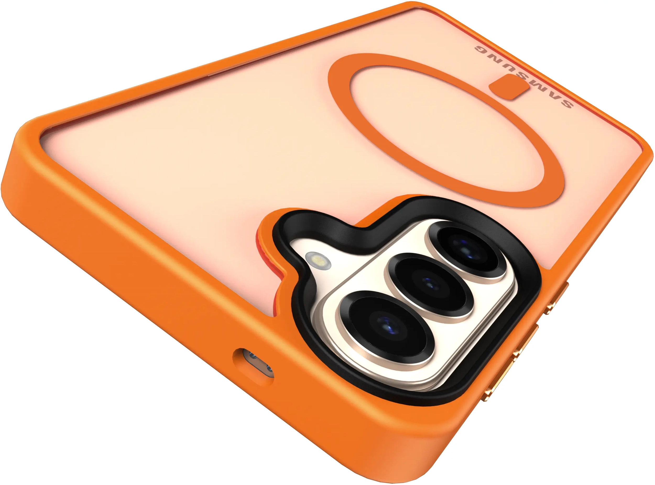 Samsung Galaxy S26 Hoesje met MagSafe Back Cover Matte Oranje afbeelding 16