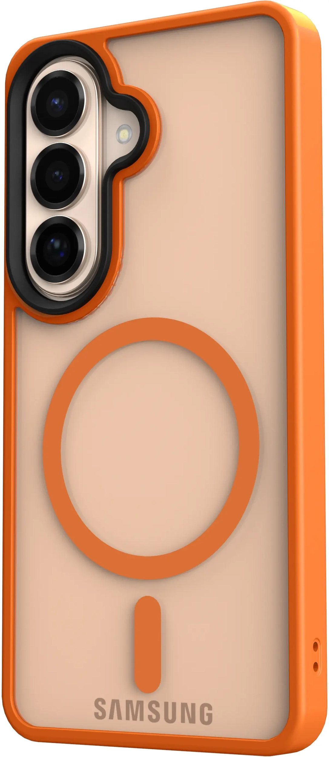 Samsung Galaxy S26 Hoesje met MagSafe Back Cover Matte Oranje afbeelding 12