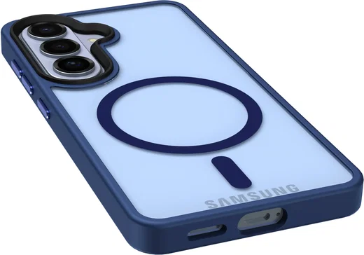 Samsung Galaxy S26 Hoesje met MagSafe Back Cover Matte Blauw afbeelding 15