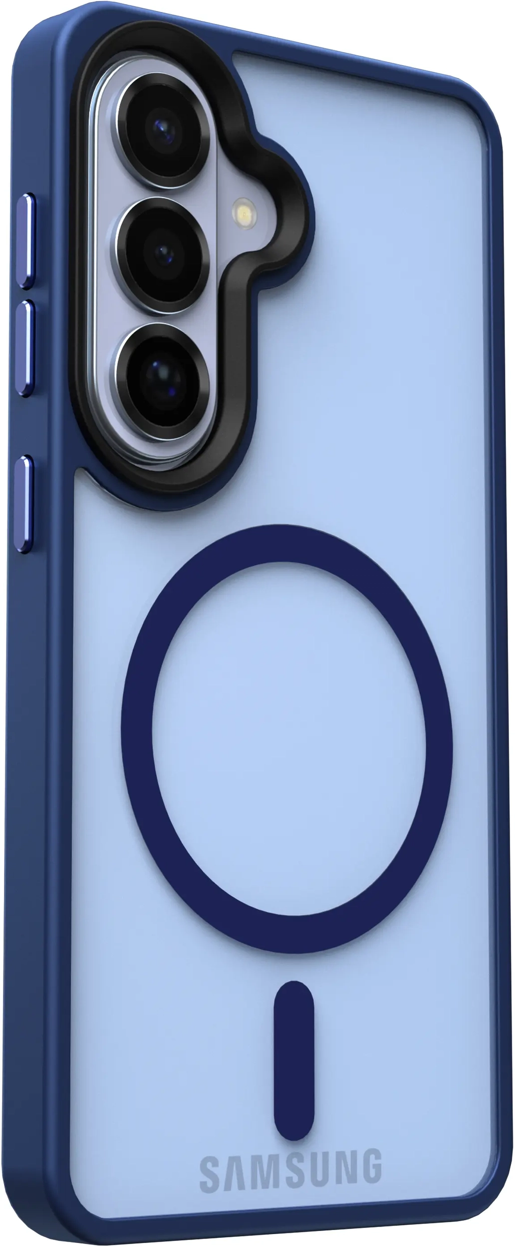 Samsung Galaxy S26 Hoesje met MagSafe Back Cover Matte Blauw afbeelding 16