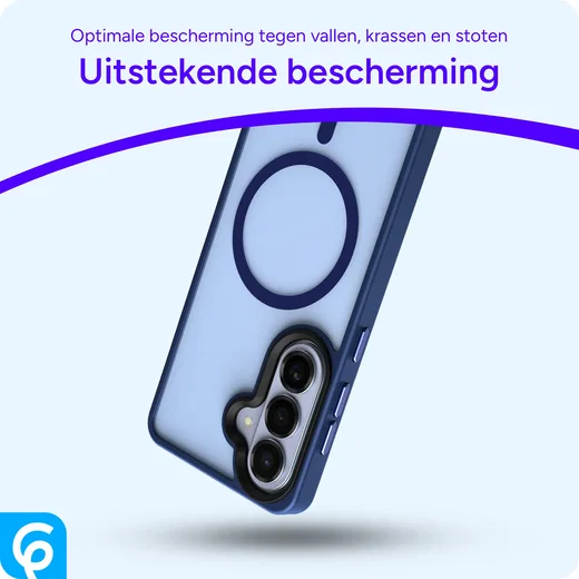 Samsung Galaxy S26 Hoesje met MagSafe Back Cover Matte Blauw afbeelding 4