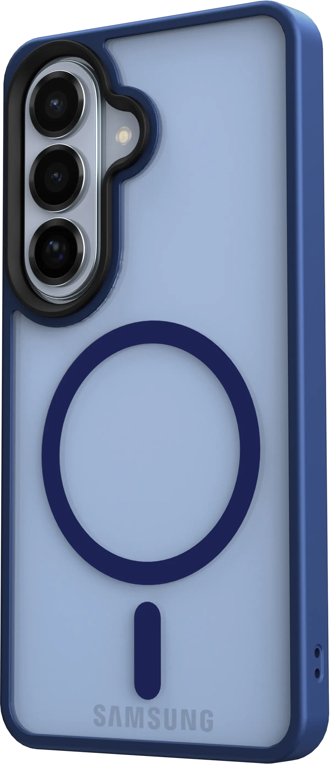 Samsung Galaxy S26 Hoesje met MagSafe Back Cover Matte Blauw afbeelding 11