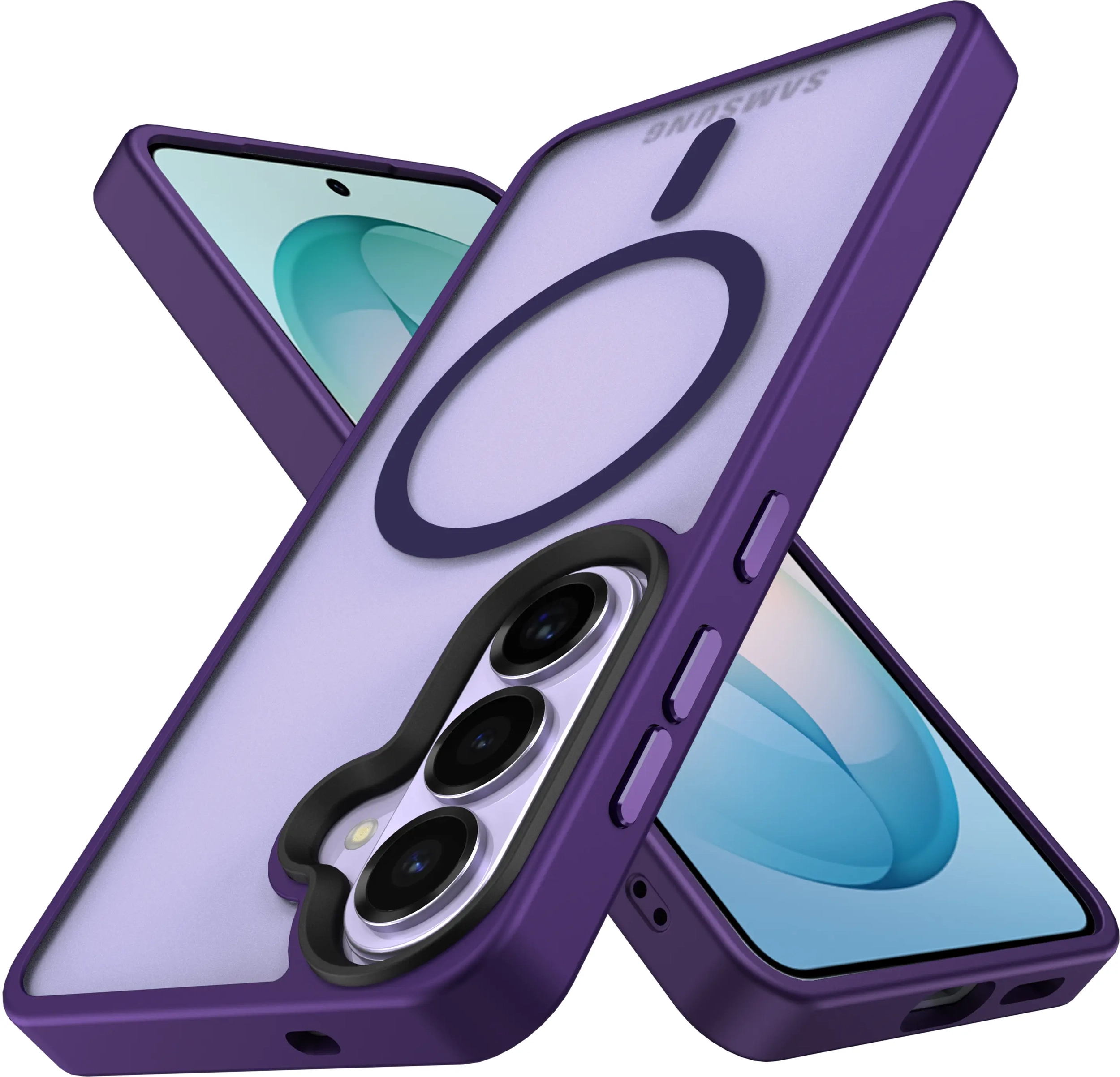 Samsung Galaxy S26 Hoesje met MagSafe Back Cover Matte Paars afbeelding 9