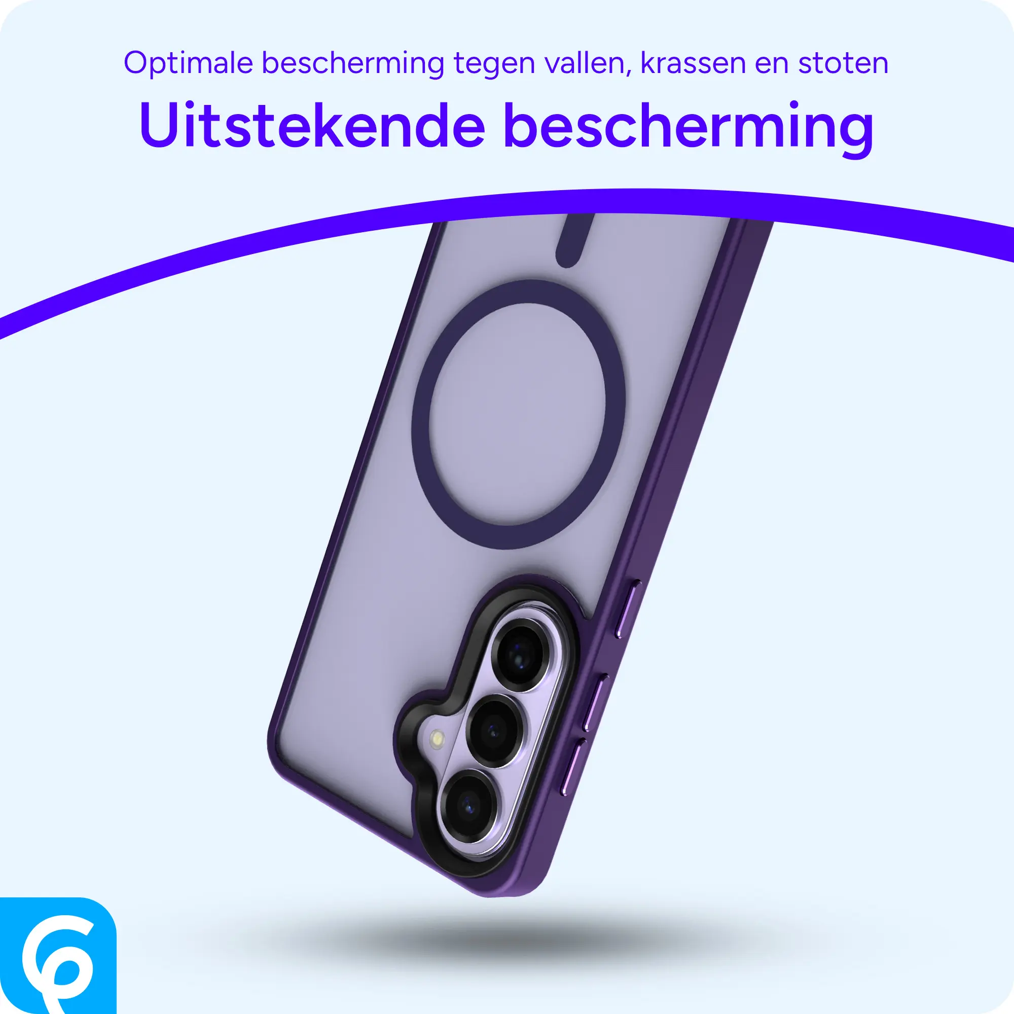 Samsung Galaxy S26 Hoesje met MagSafe Back Cover Matte Paars afbeelding 4