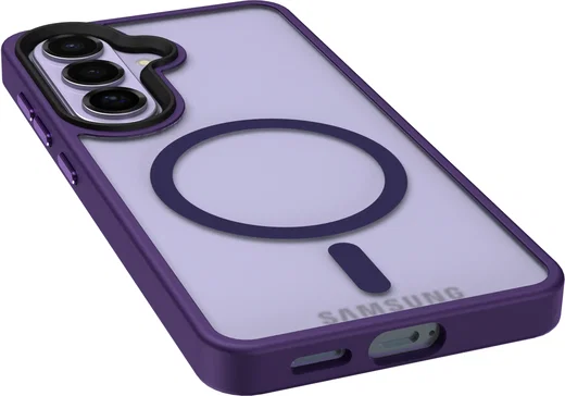 Samsung Galaxy S26 Hoesje met MagSafe Back Cover Matte Paars afbeelding 14