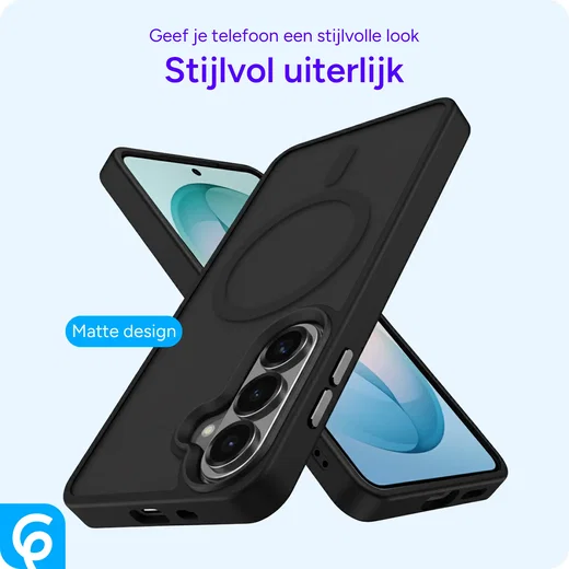 Samsung Galaxy S26 Hoesje met MagSafe Back Cover Matte Zwart afbeelding 2