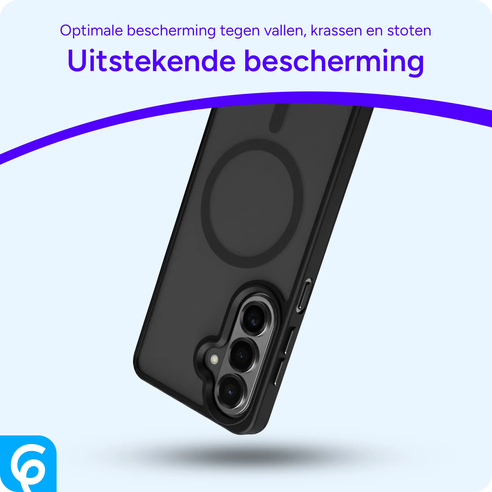 Samsung Galaxy S26 Hoesje met MagSafe Back Cover Matte Zwart afbeelding 4