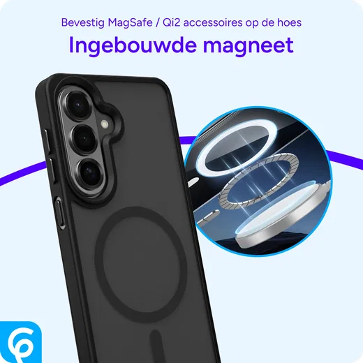 Samsung Galaxy S26 Hoesje met MagSafe Back Cover Matte Zwart afbeelding 8