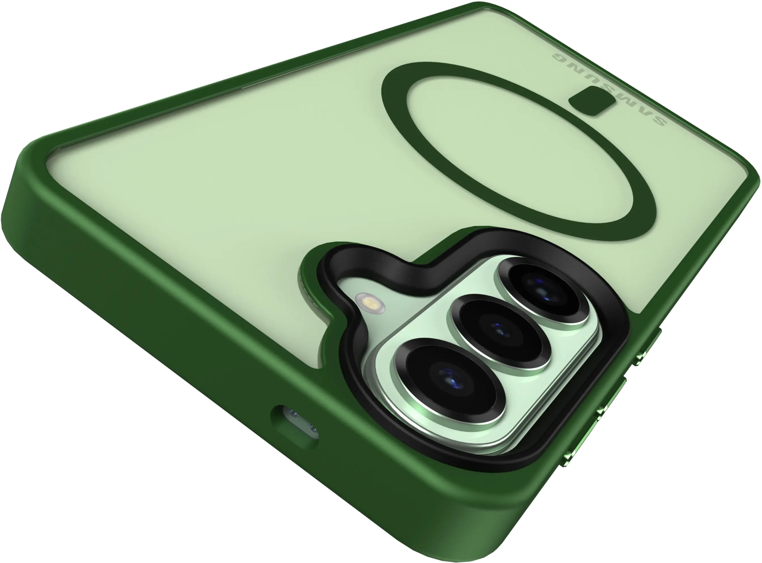 Samsung Galaxy S26 Hoesje met MagSafe Back Cover Matte Groen afbeelding 15