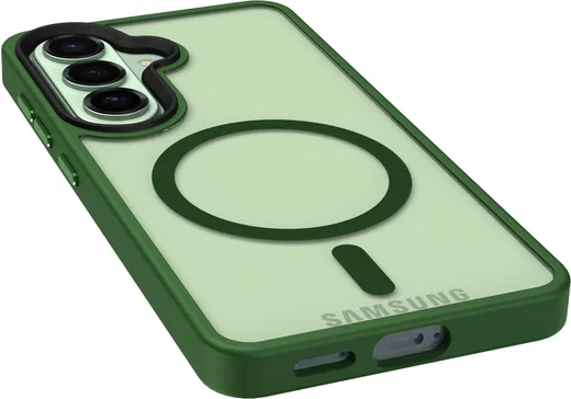Samsung Galaxy S26 Hoesje met MagSafe Back Cover Matte Groen afbeelding 16